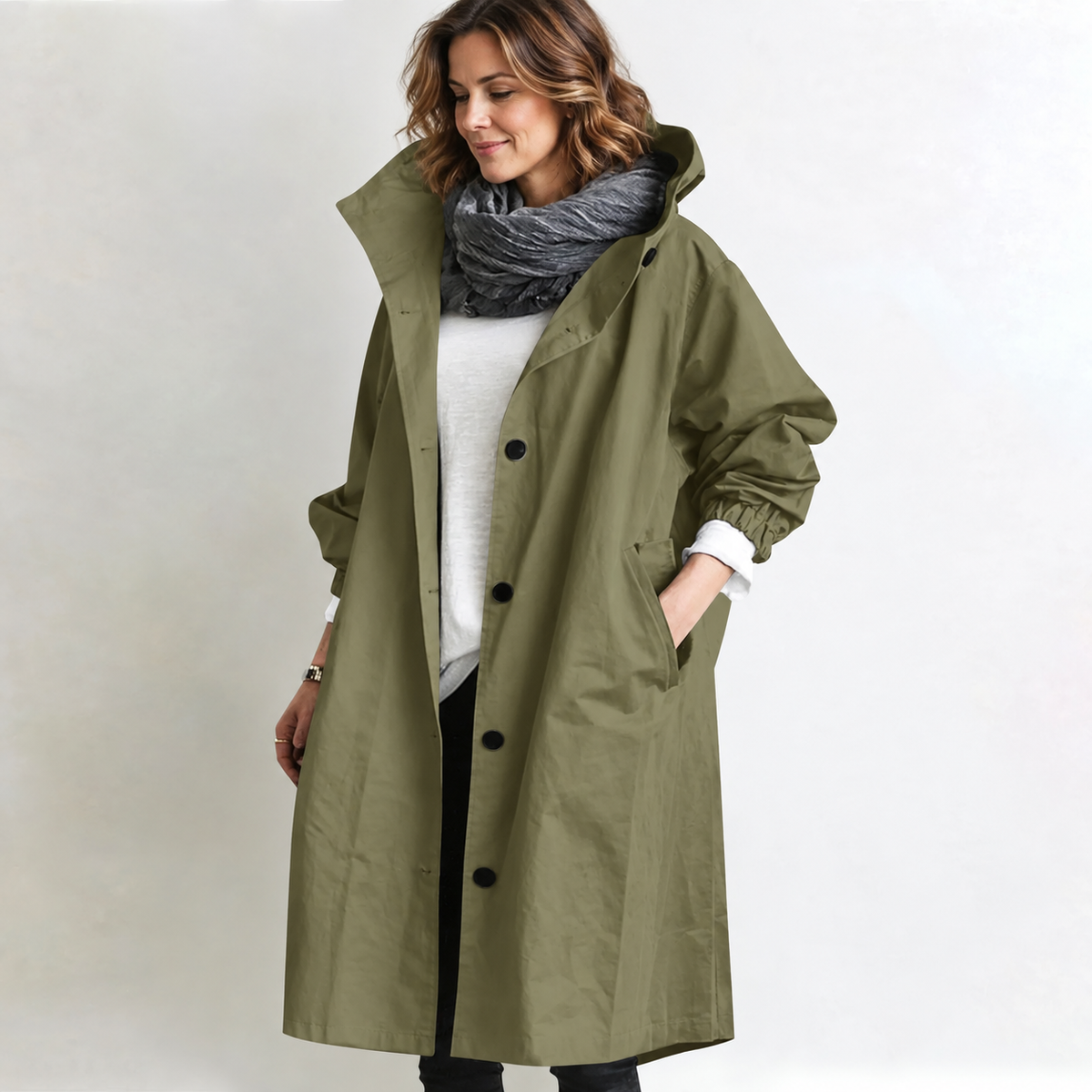 P|H - Hooded Longline Coat for Women Judith
