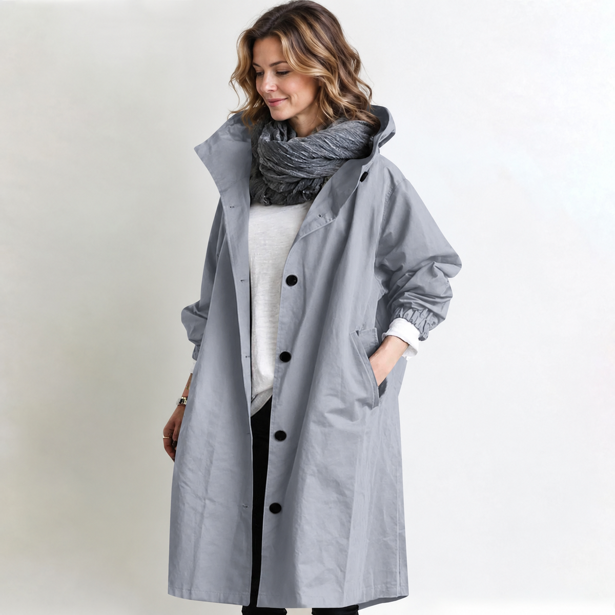 P|H - Hooded Longline Coat for Women Judith