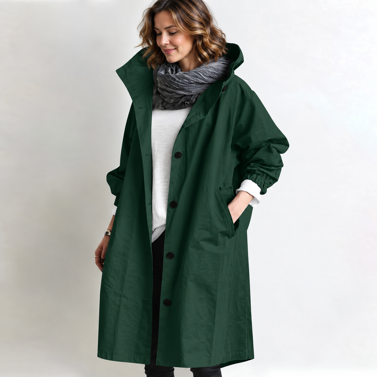 P|H - Hooded Longline Coat for Women Judith