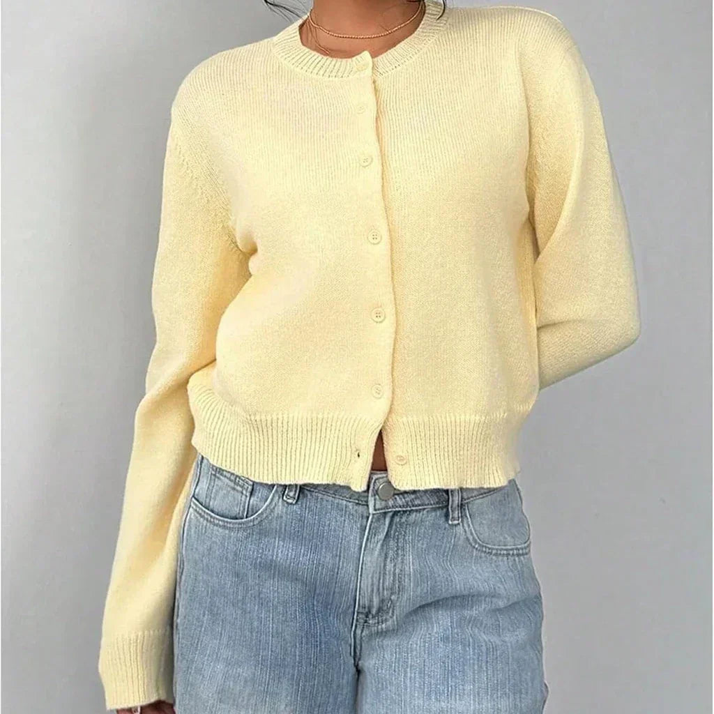 P|H - Classic Cropped Button Cardigan Grace