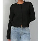 P|H - Classic Cropped Button Cardigan Grace