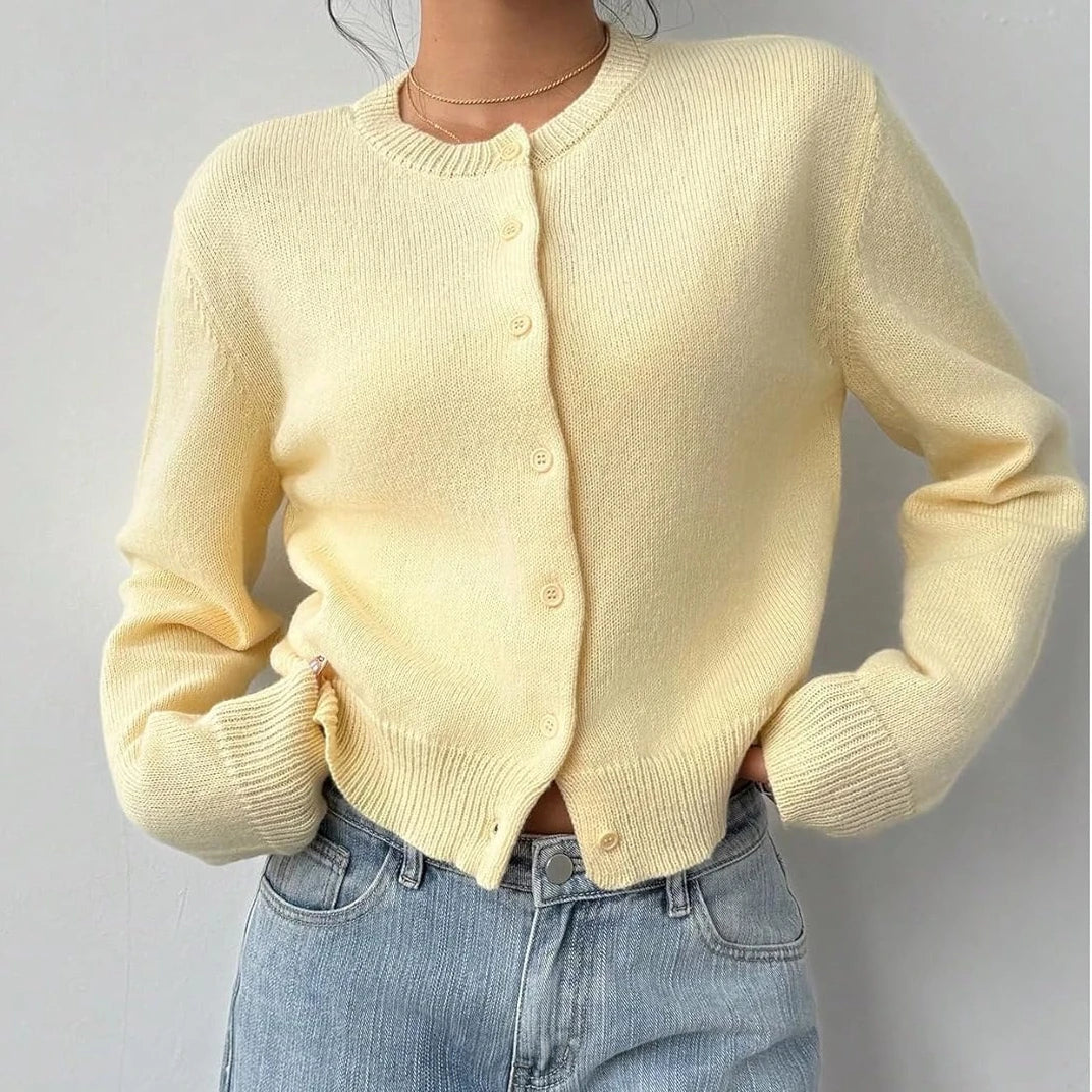 P|H - Classic Cropped Button Cardigan Grace