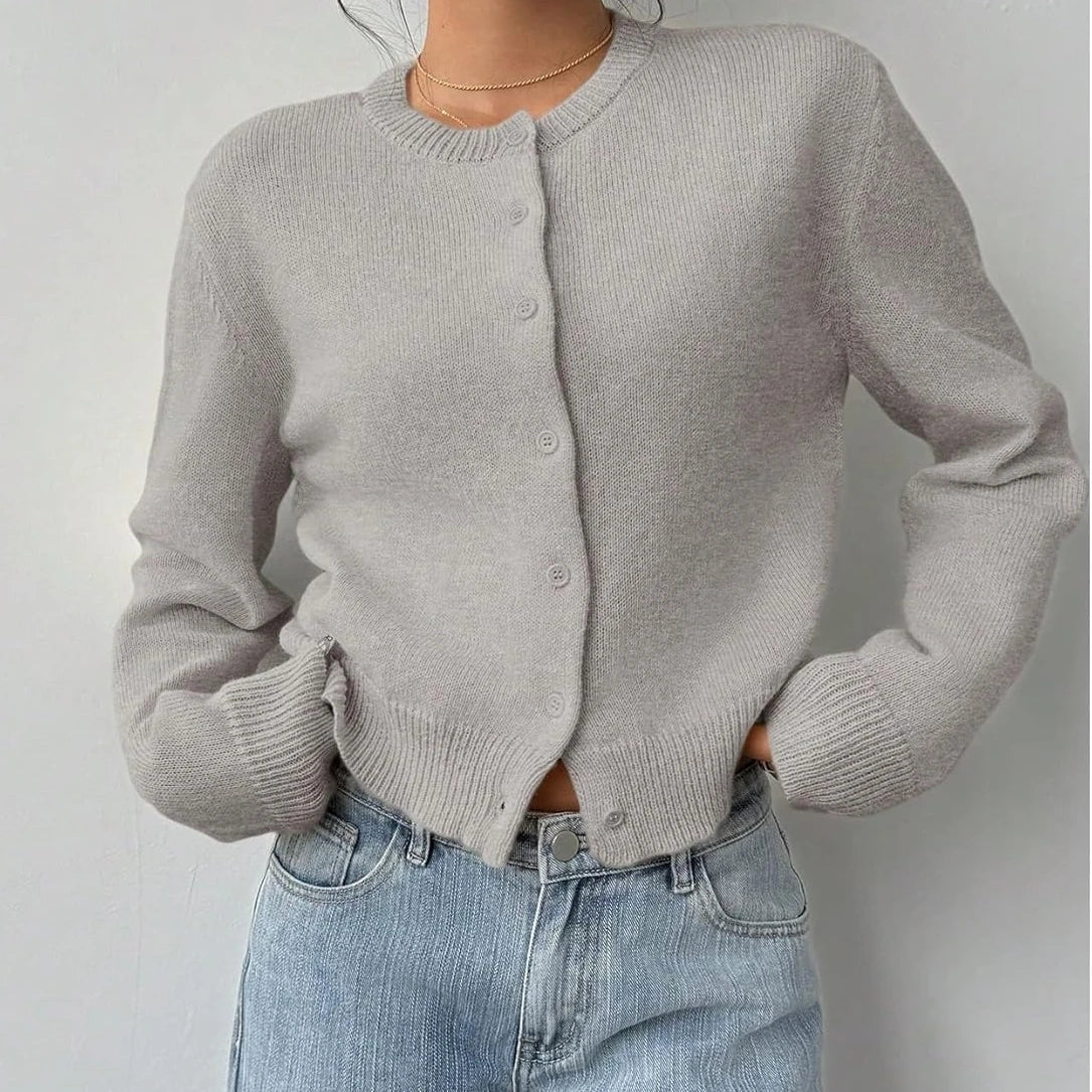 P|H - Classic Cropped Button Cardigan Grace