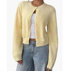 P|H - Classic Cropped Button Cardigan Grace
