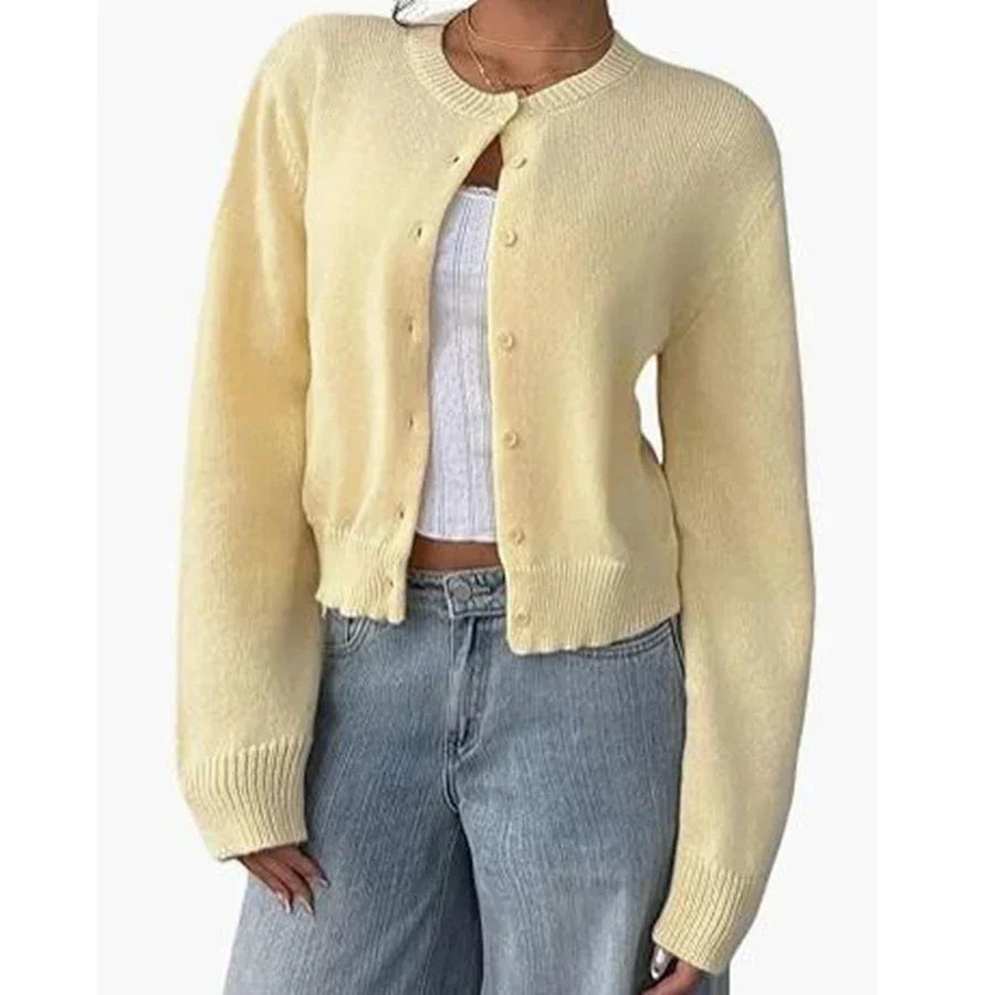 P|H - Classic Cropped Button Cardigan Grace