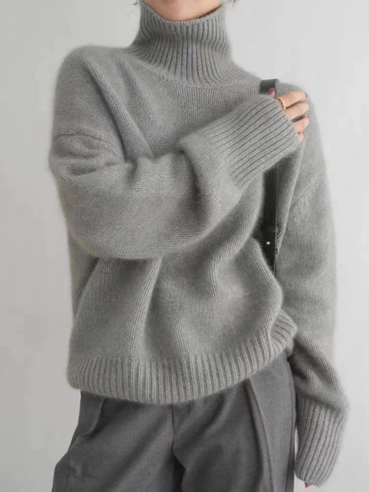 P|H - Oversized Turtleneck Knit Sweater Kathleen