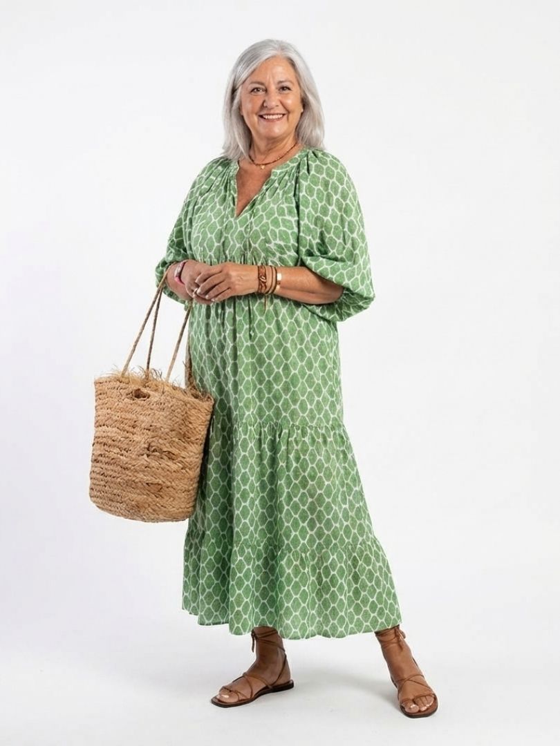 P|H - Three-Quarter Sleeve Midi Dress Apolline