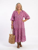 P|H - Three-Quarter Sleeve Midi Dress Apolline