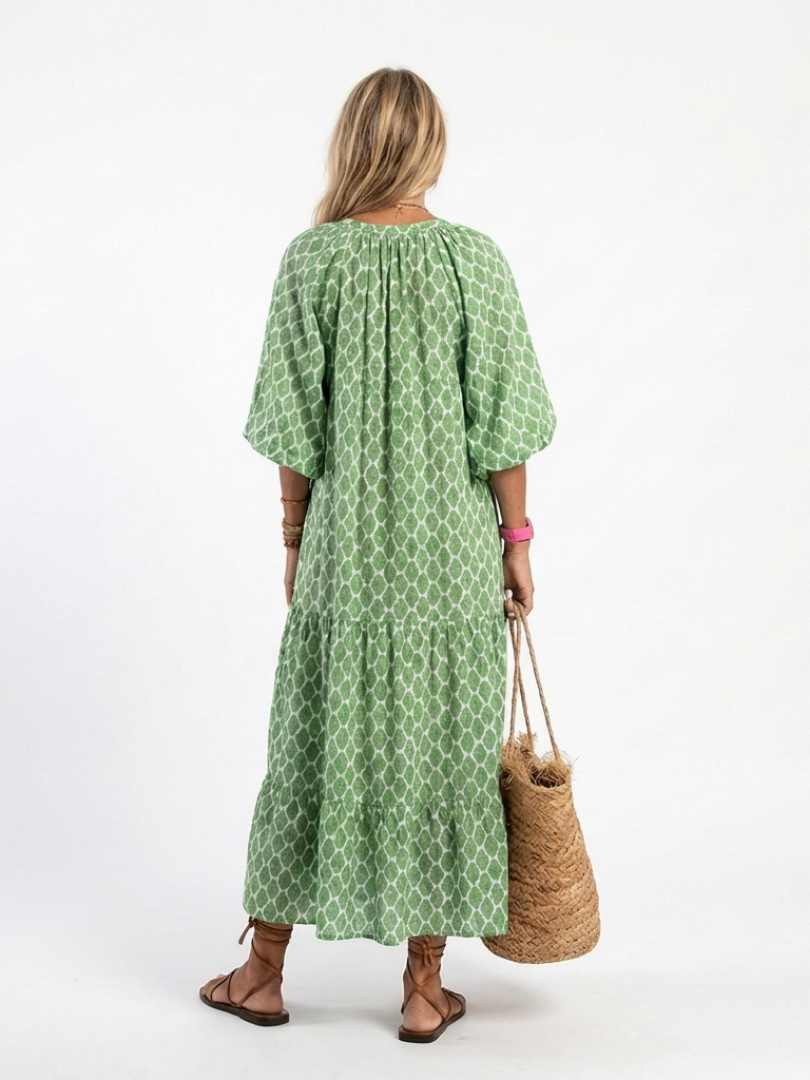 P|H - Three-Quarter Sleeve Midi Dress Apolline