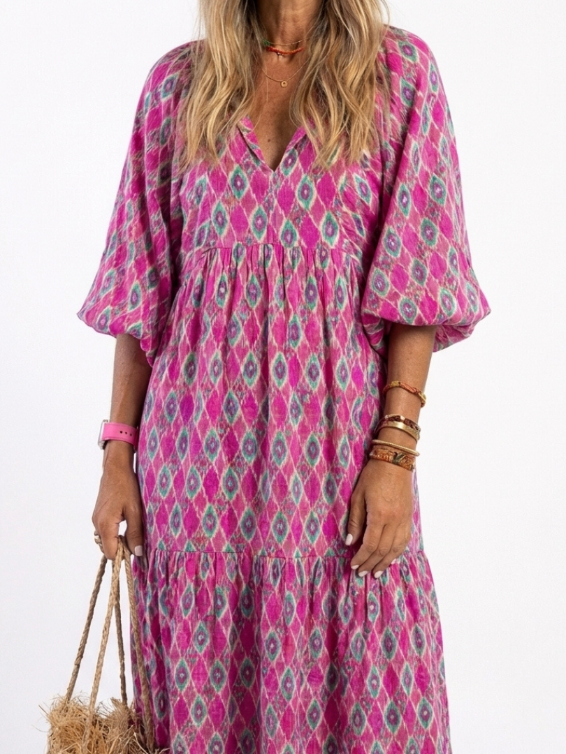 P|H - Three-Quarter Sleeve Midi Dress Apolline