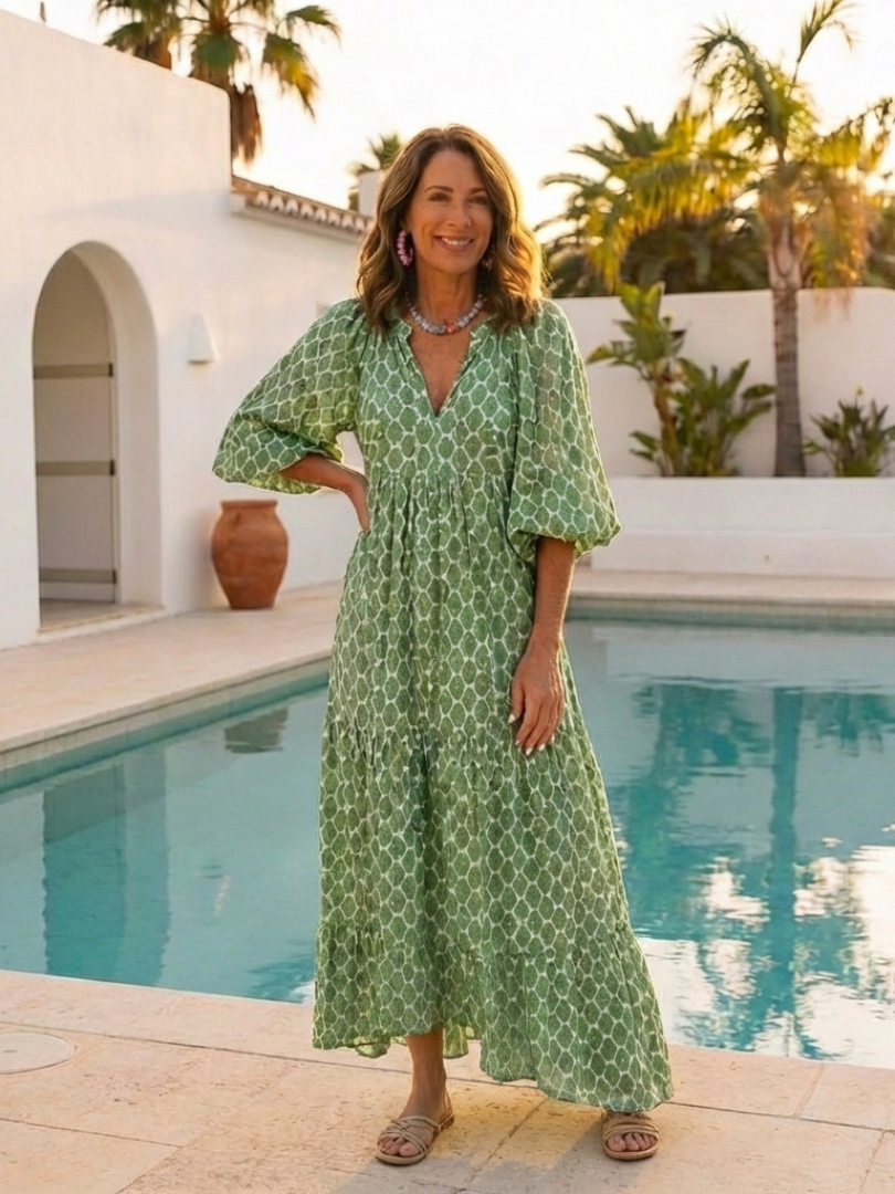 P|H - Three-Quarter Sleeve Midi Dress Apolline