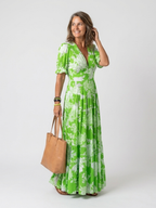 P|H - Short Sleeve Floral Midi Dress Ione