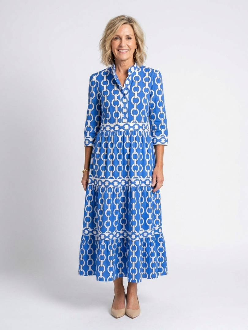 P|H - Three-Quarter Sleeve Midi Dress Ysolde