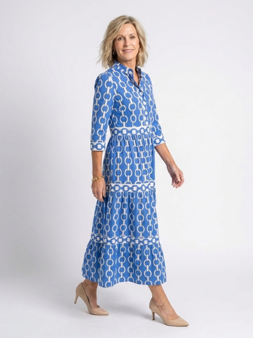 P|H - Three-Quarter Sleeve Midi Dress Ysolde