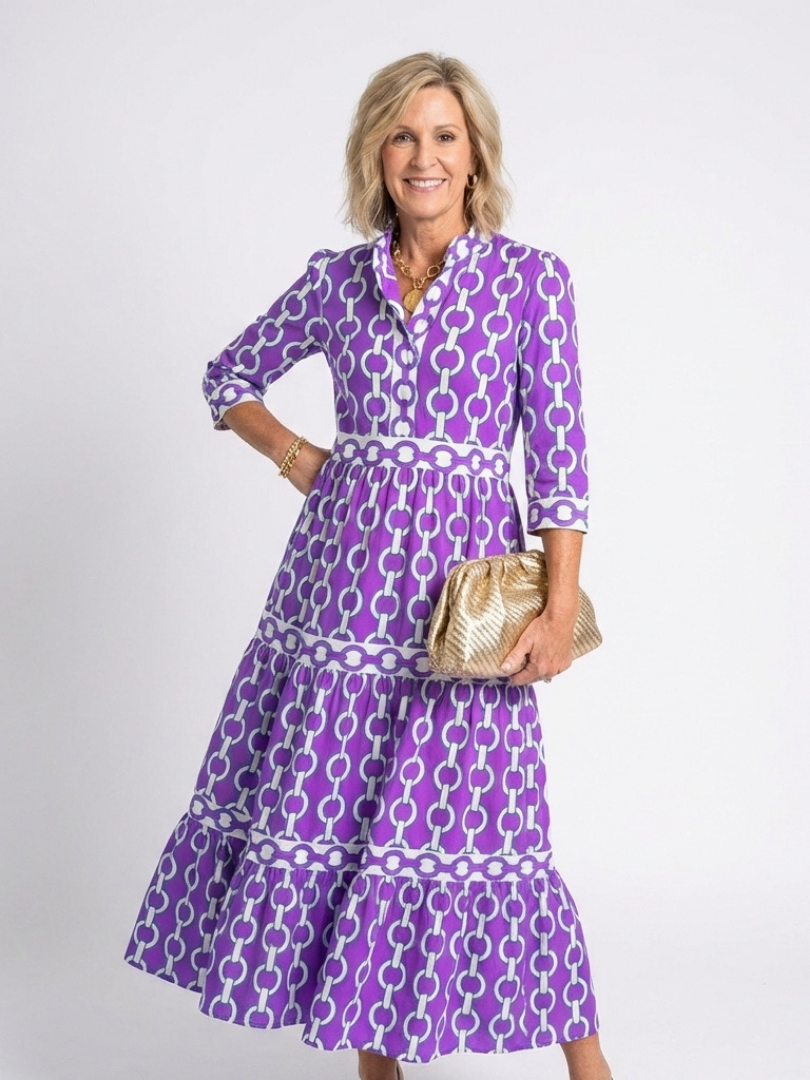 P|H - Three-Quarter Sleeve Midi Dress Ysolde