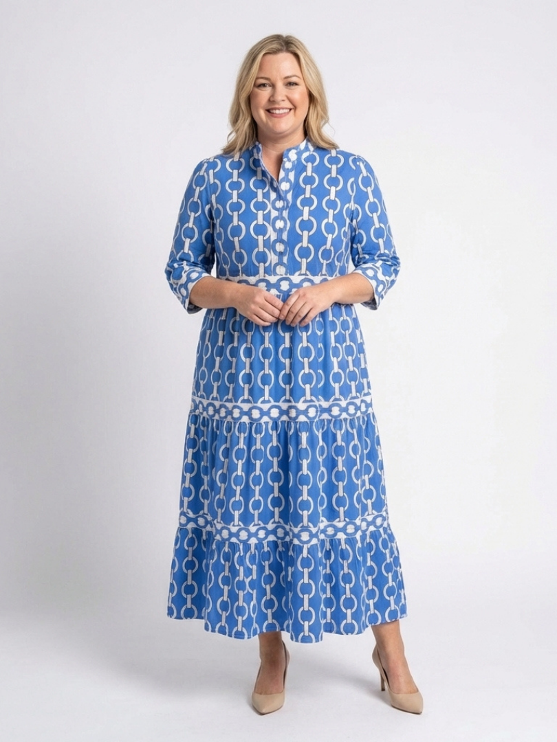 P|H - Three-Quarter Sleeve Midi Dress Ysolde