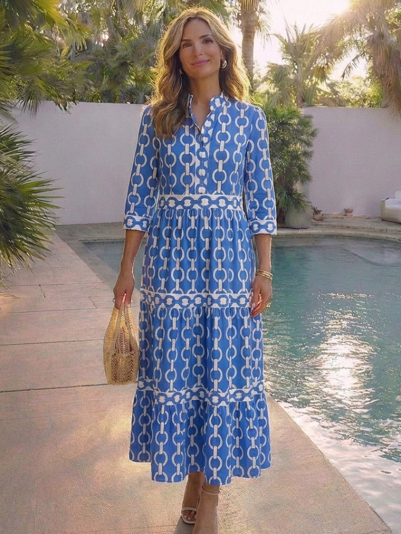 P|H - Three-Quarter Sleeve Midi Dress Ysolde