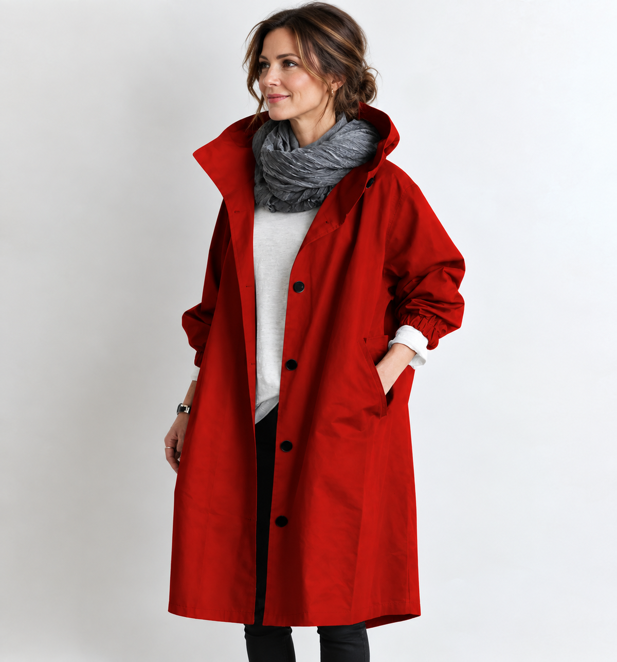 P|H - Hooded Longline Coat for Women Judith
