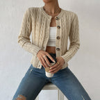 P|H - Cropped Cable Button Cardigan Sandra