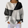 P|H - Monochrome Colorblock Waffle Henley Catherine
