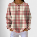 P|H - Rose Plaid Waffle Henley Gloria
