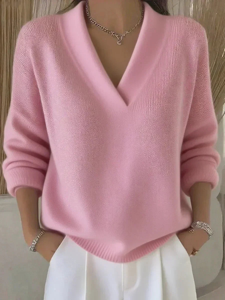 P|H - Relaxed V-Neck Knit Sweater Judith