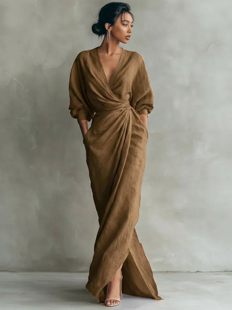P|H - Draped Wrap Maxi Dress Linda