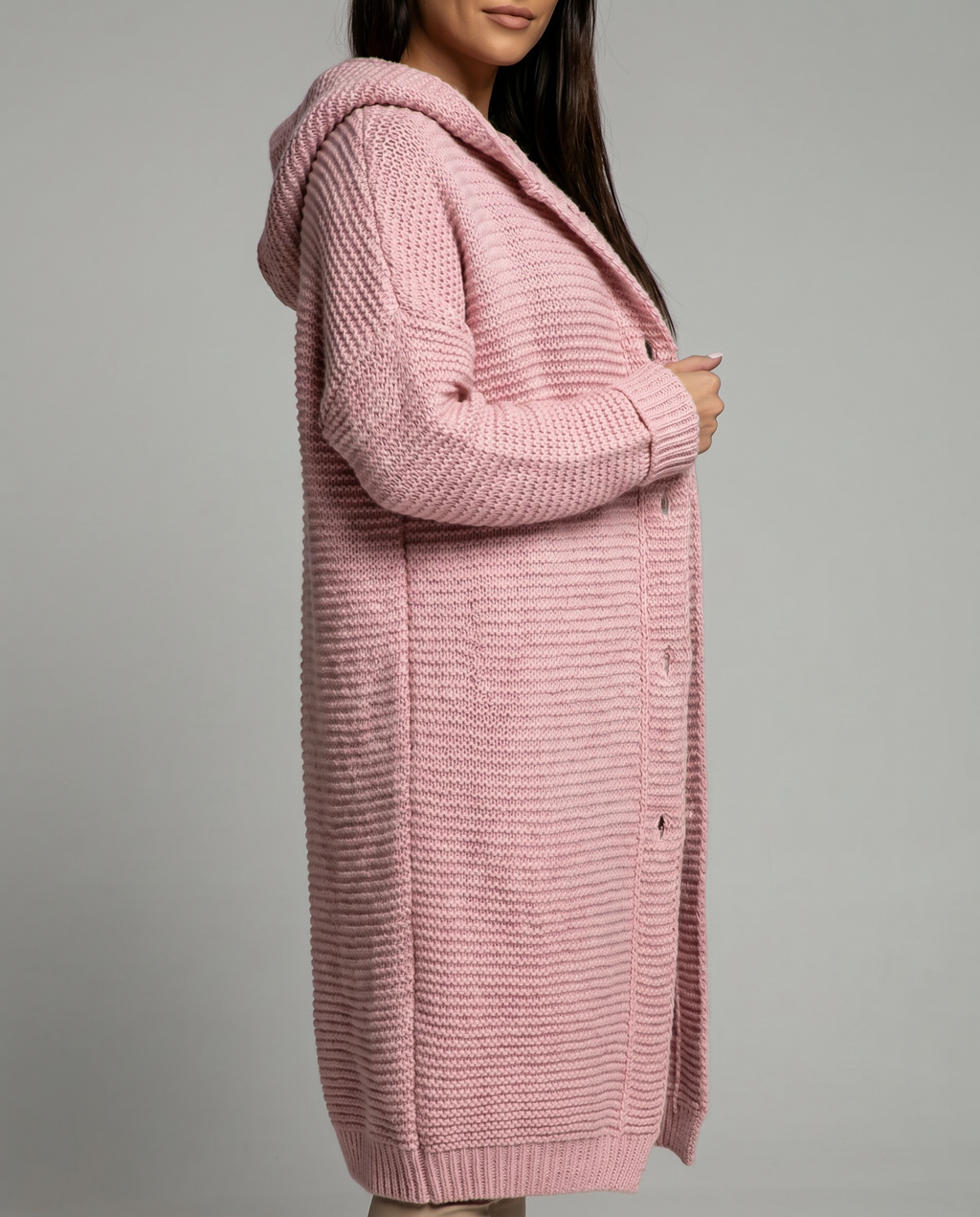 P|H - Hooded Maxi Knit Cardigan Evelyn