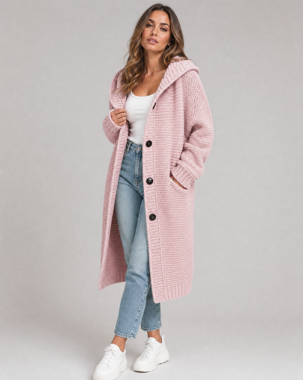 P|H - Hooded Maxi Knit Cardigan Evelyn