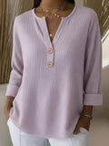 P|H - Waffle Henley Button Top Dorothy