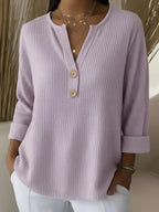 P|H - Waffle Henley Button Top Dorothy