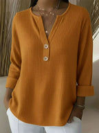 P|H - Waffle Henley Button Top Dorothy