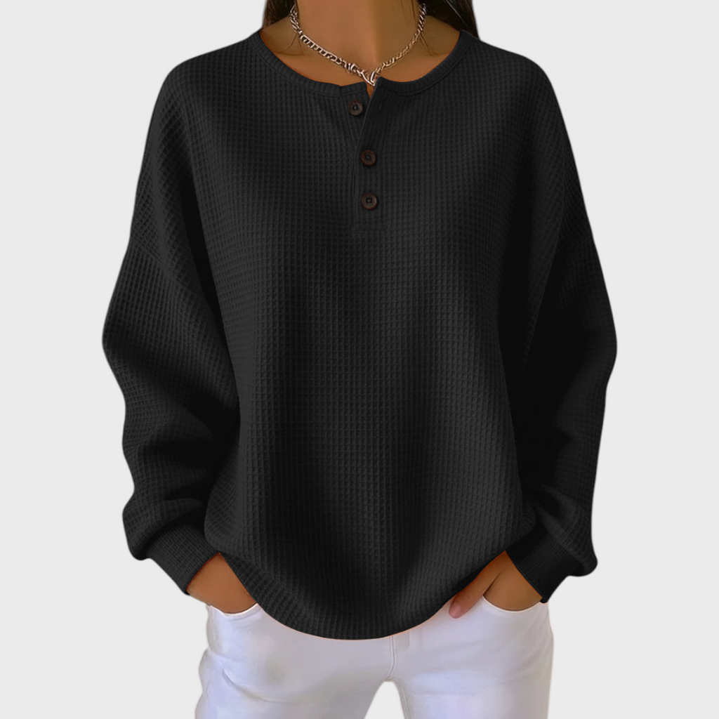 P|H - Classic Waffle Knit Henley Nancy