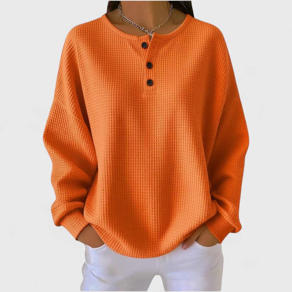 P|H - Classic Waffle Knit Henley Nancy