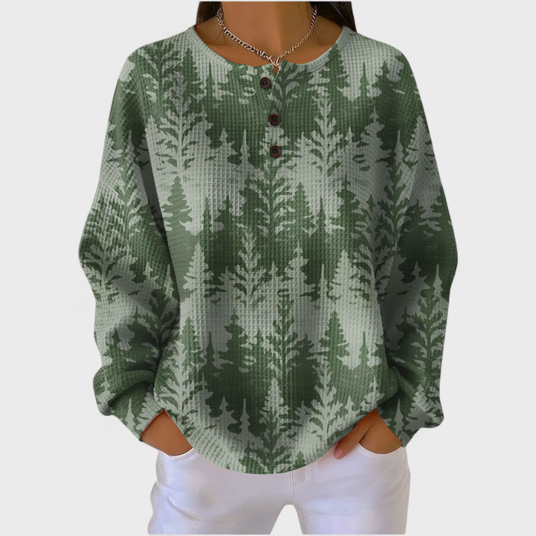 P|H - Pine Forest Waffle Henley Dorothy