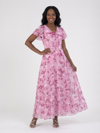 P|H - Floral Chiffon Maxi Dress Ismeria