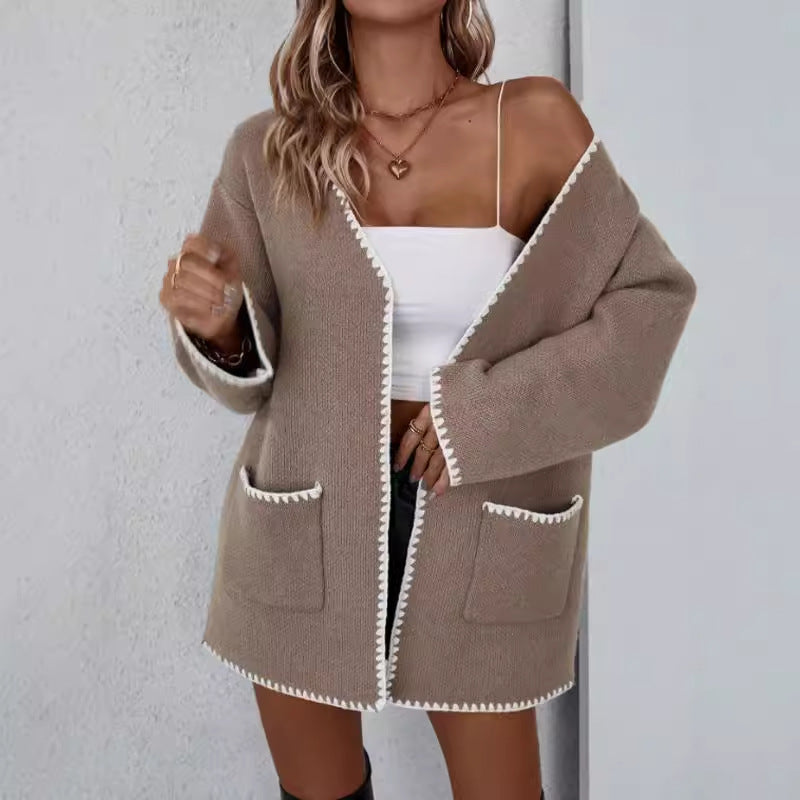 P|H - Whipstitch Trim Pocket Cardigan Patricia