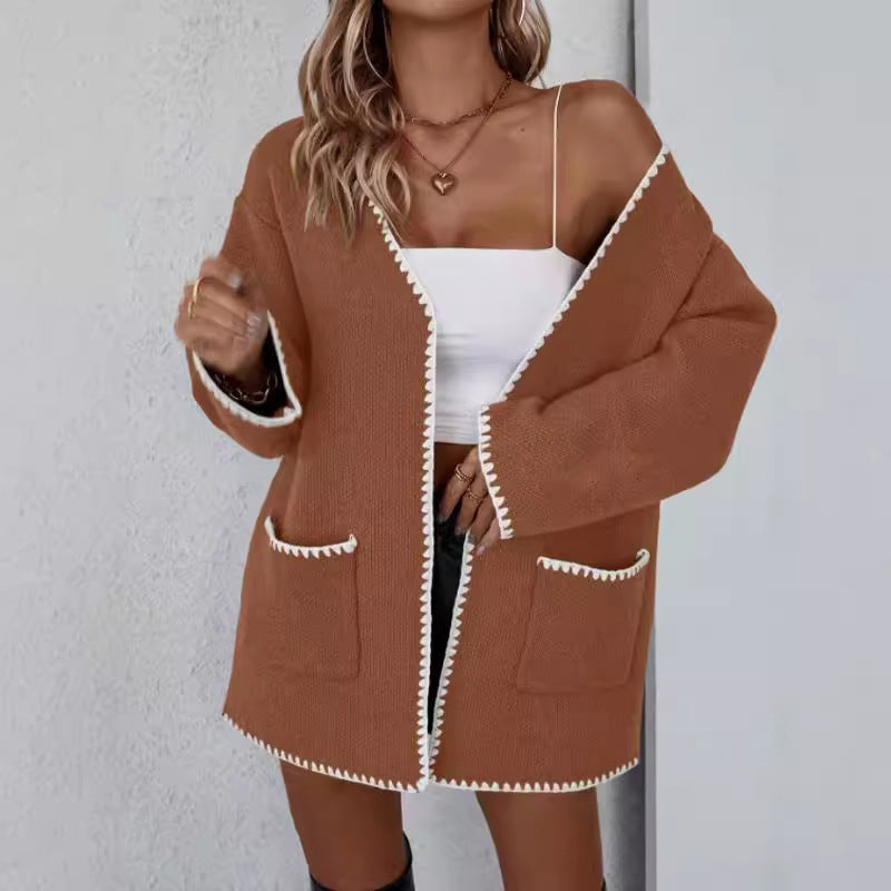 P|H - Whipstitch Trim Pocket Cardigan Patricia
