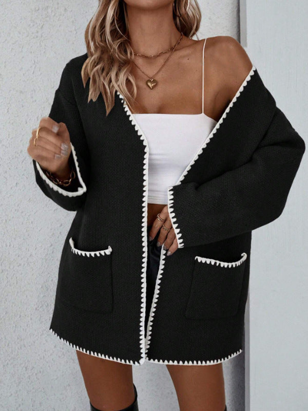 P|H - Whipstitch Trim Pocket Cardigan Patricia