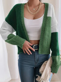 P|H - Cropped Colorblock Knit Cardigan Marilyn