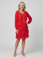 P|H - Layered Knee-Length Dress Lila