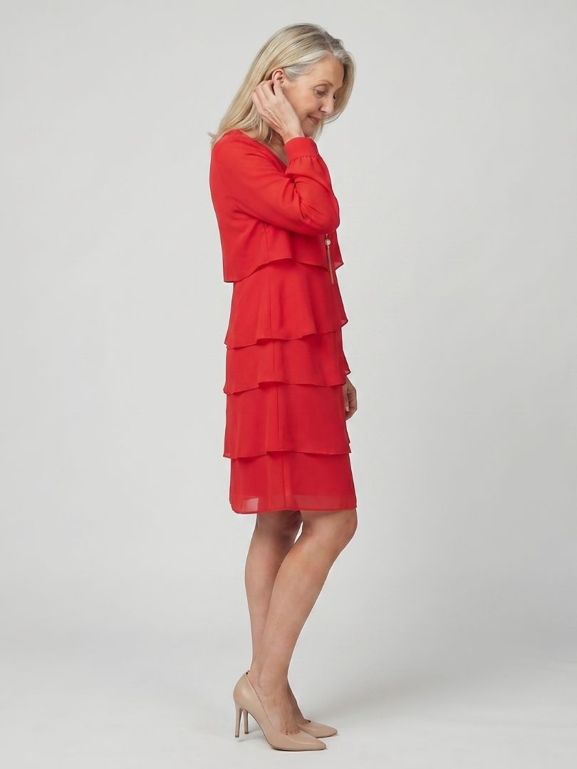 P|H - Layered Knee-Length Dress Lila