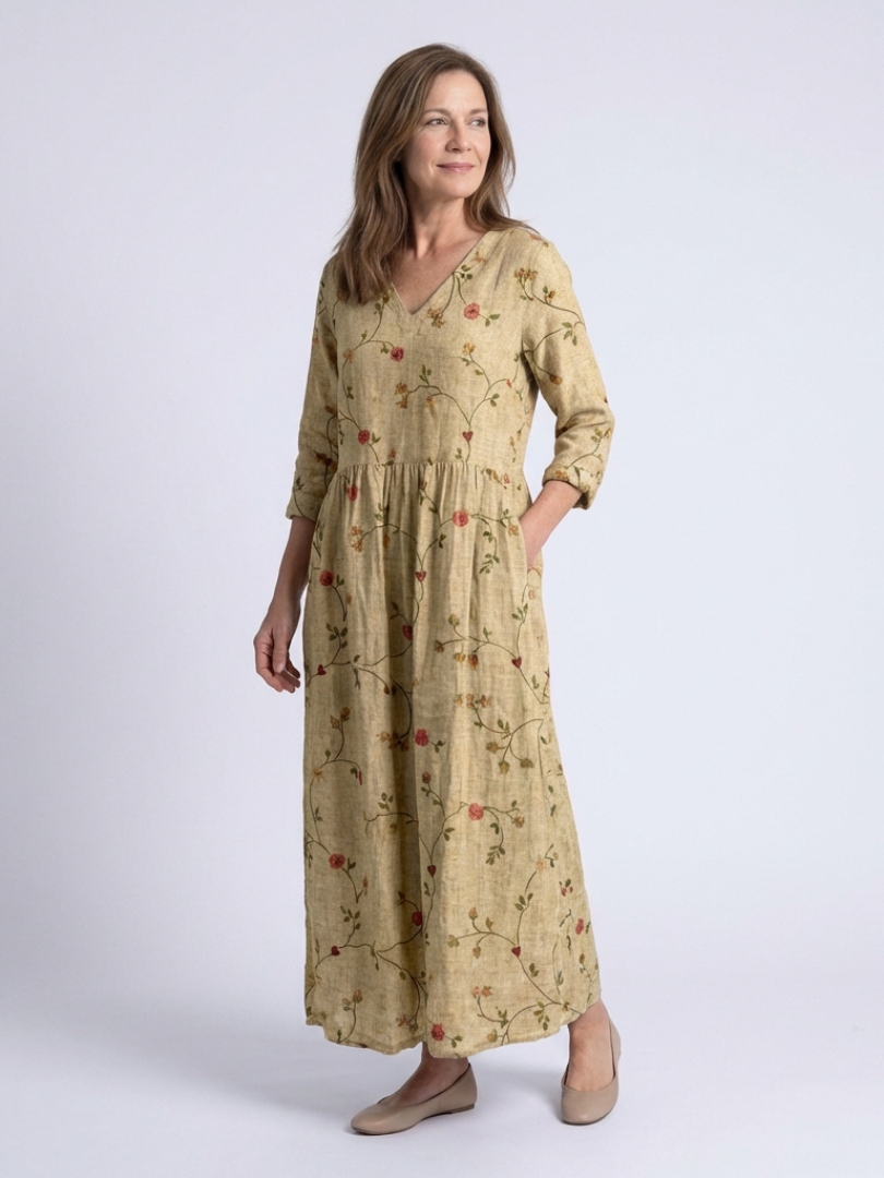 P|H - Three-Quarter Sleeve Maxi Dress Marina