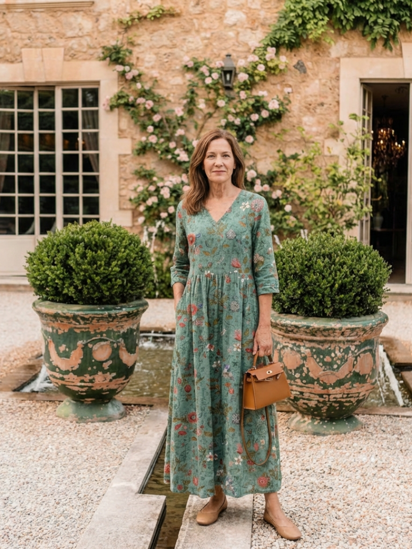 P|H - Three-Quarter Sleeve Maxi Dress Marina