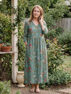 P|H - Three-Quarter Sleeve Maxi Dress Marina