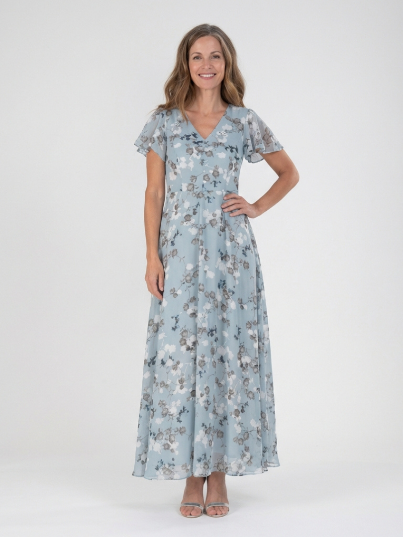 P|H - Butterfly Print Maxi Dress Isabella