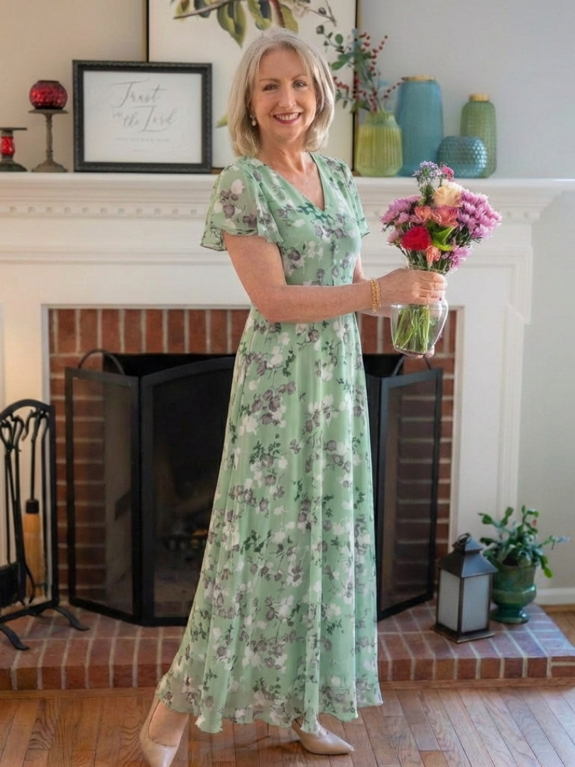 P|H - Butterfly Print Maxi Dress Isabella