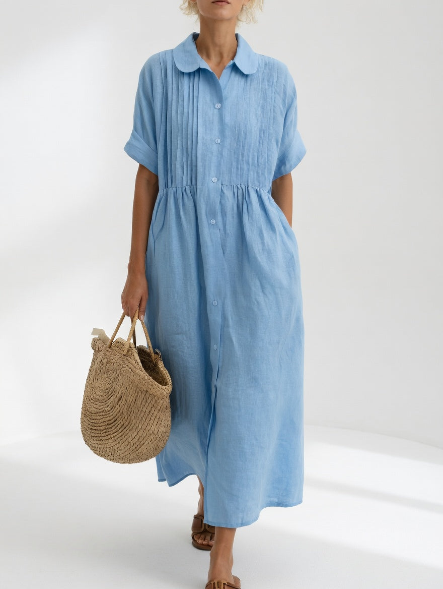 P|H - Flowing Button-Front Shirt Dress Linda