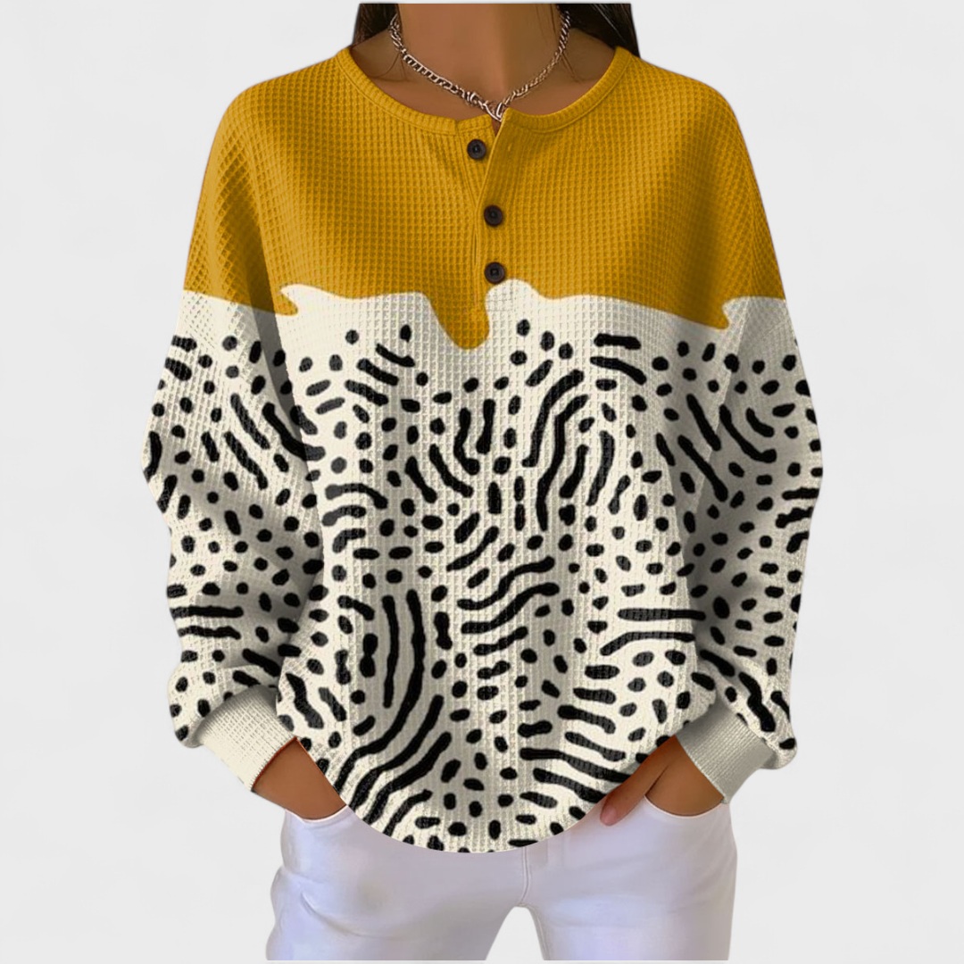 P|H - Golden Yoke Waffle Henley Grace