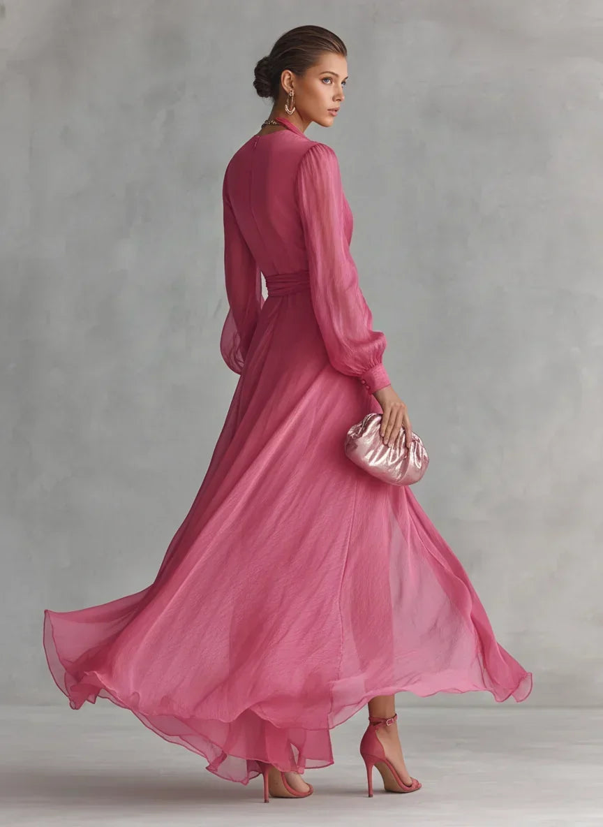 P|H - Wrap Front Chiffon Maxi Dress Patricia